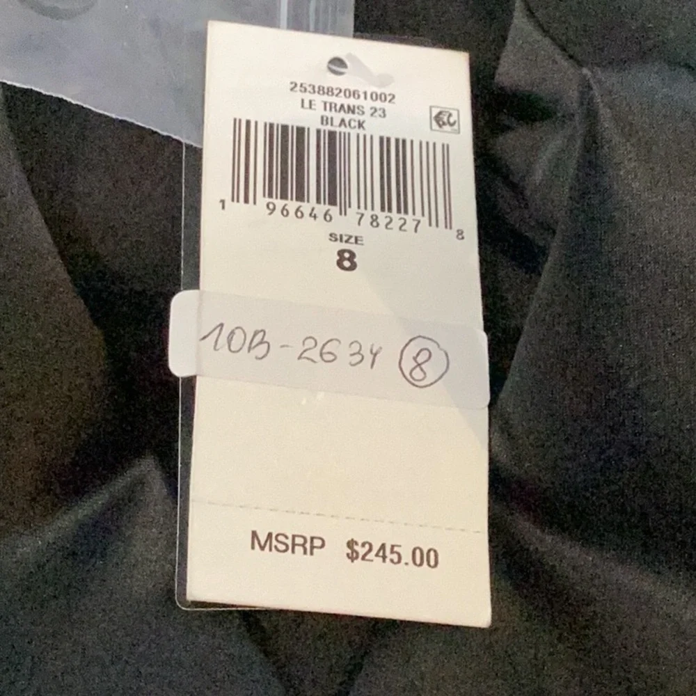 NWT Ralph Lauren Black Cocktail Dress w/ Satin Lapels, Waistband & Large Bow